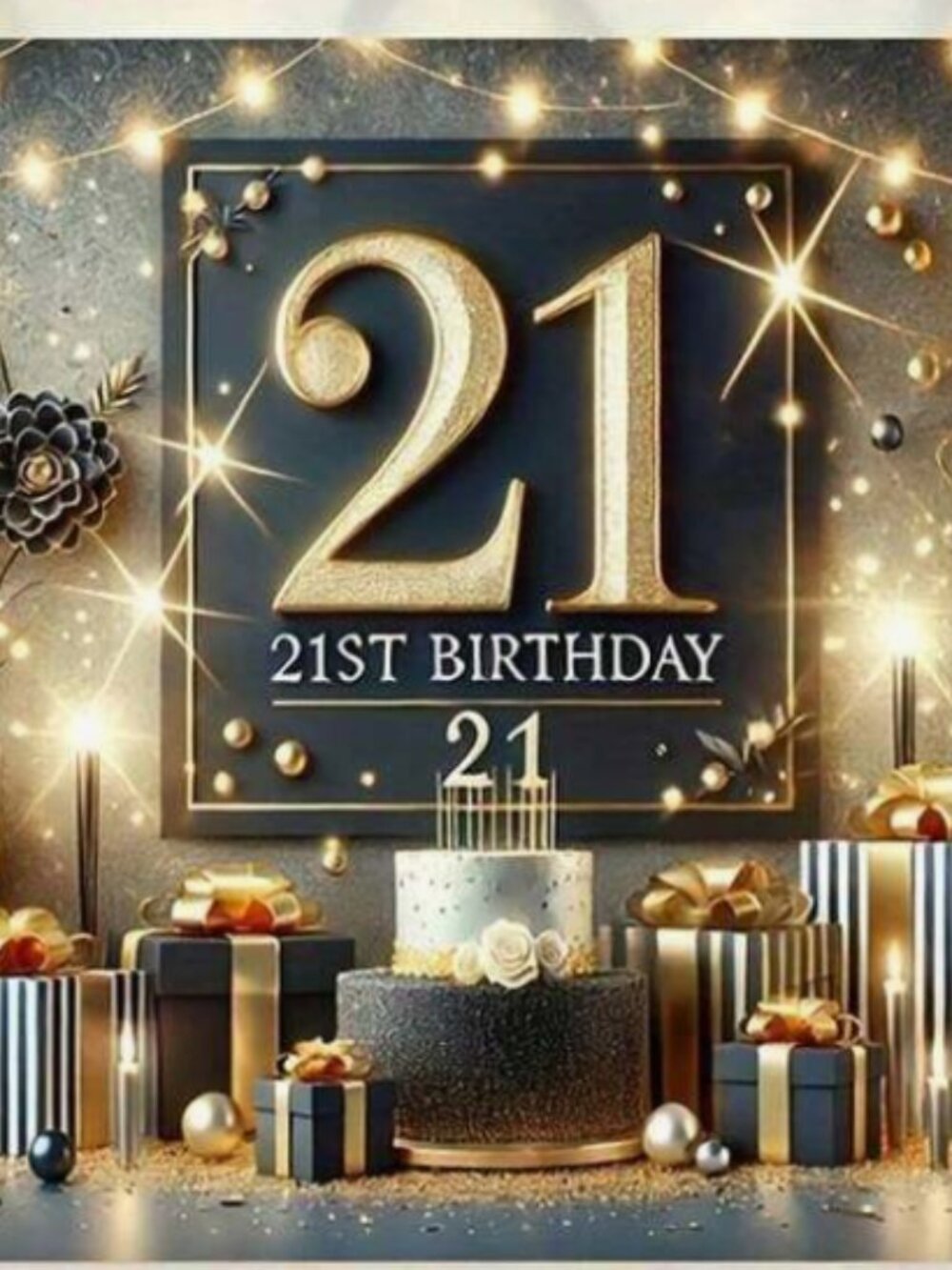 150 in * 70 in Birthday banner: 21 st birthday, humongous size and in multi colo